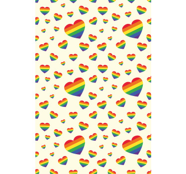 Rollo Fenster romantisch lgbt-herzen-muster - TenStickers