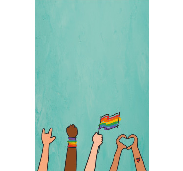 Stolthed hænder display rullegardin - TenStickers