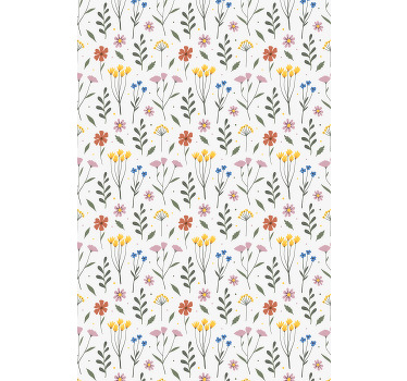 Stores enrouleurs fleurs et plantes motif botanique blanc - TenStickers