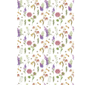 Cortina roller flores tema de jardín floral - TenVinilo