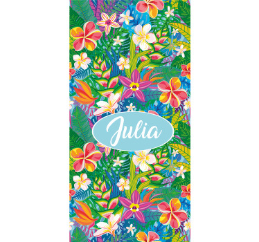Estore de rolo flores e plantas arranjo floral tropical - TenStickers