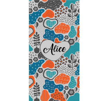 Estor enrollable juvenil diseño de nombre abstracto - TenVinilo