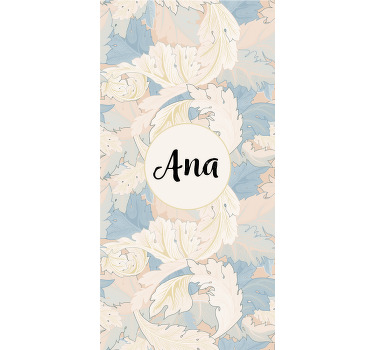 Store enrouleur salon motif botanique avec nom - TenStickers