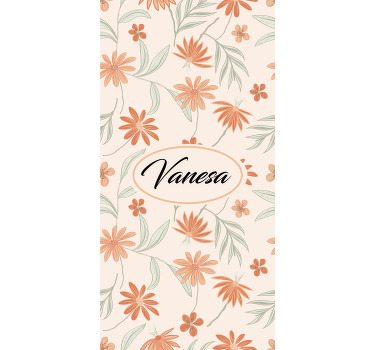 Moderne blomster med lyse farger rullegardin personlig - Tenstickers