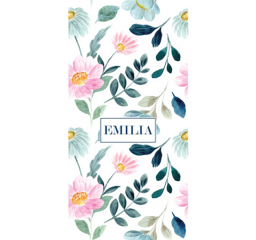 Rollo Fenster Blumen und Pflanzen blumenblüte mit namen - TenStickers