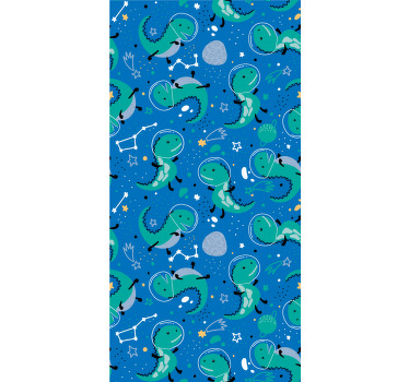 Kind Rollos Lustige dinos mit planeten - TenStickers