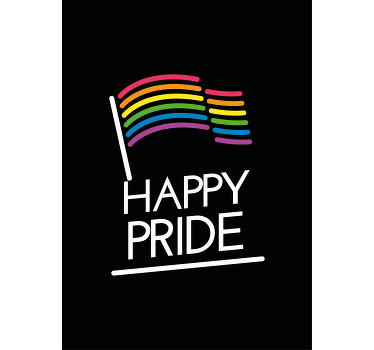 Rollo Fenster Spruch regenbogenflaggenbotschaft - TenStickers