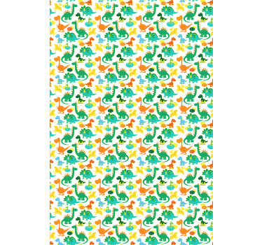 Colorful dinosaurs pattern Nordic blind - TenStickers