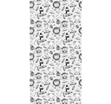 Szürke baba állatok Redőnyök gyerekek - TenStickers