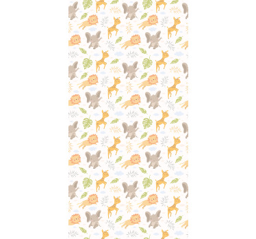 Store enrouleur chambre bébé motifs de bébés animaux - TenStickers