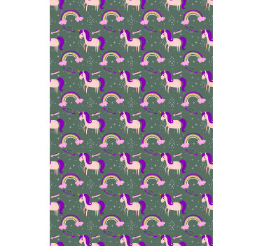 Rollo Fenster Kinderzimmer lila einhorn muster - TenStickers