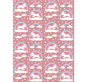 Magical unicorn theme children room roller blind - TenStickers