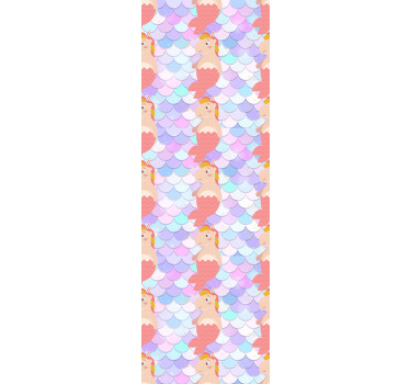 Unicorn mermaid pattern children room roller blind - TenStickers