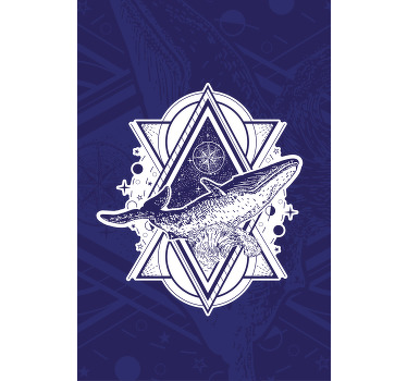 Store enrouleur animaux silhouette de baleine massive - TenStickers