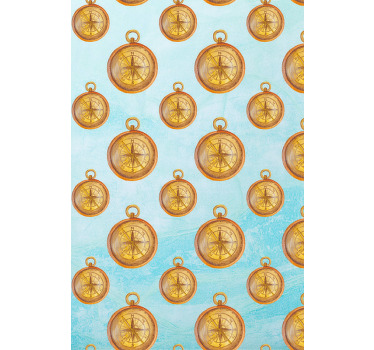 Store enrouleur original modèle de boussole vintage - TenStickers