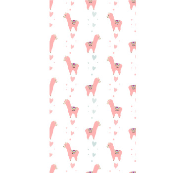 Rollo Fenster Kinderzimmer lama liebe herzen - TenStickers