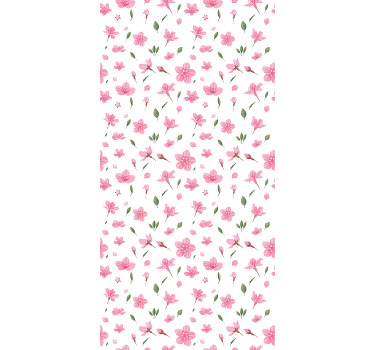 Rollo Fenster Blumen zartes rosa muster - TenStickers