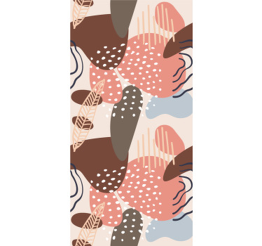 Store enrouleur moderne formes de motifs organiques - TenStickers