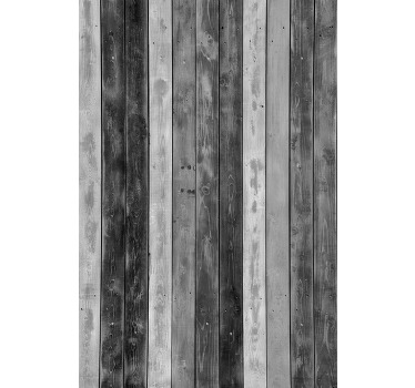 Textura rústica de pranchas cinza e padrão cego - TenStickers