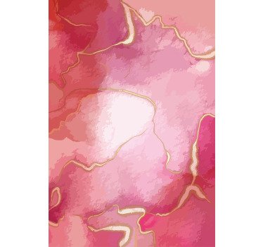 Cortina moderna com efeito de mármore rosa e dourado - TenStickers