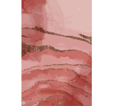 Tenda a rullo con stampa onde dorate glitterate - TenStickers