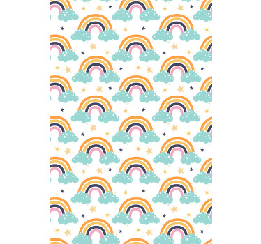 Rainbows and clouds children room roller blind - TenStickers