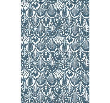 Cortina roller flores diseño de patrón de hojas - TenVinilo