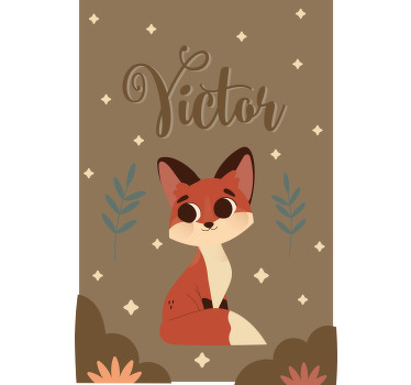 Custom fox design children room roller blind - TenStickers