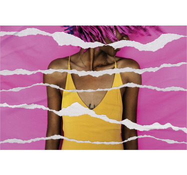 Tenda a rullo con stampa effetto carta strappata - TenStickers