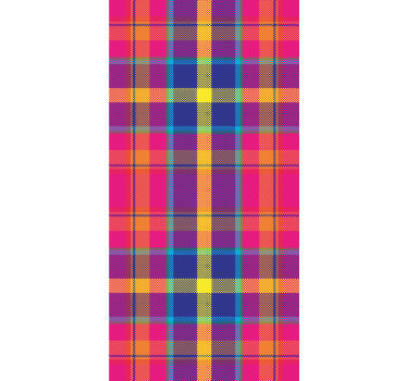 Colourful gingham pattern Teenage blind - TenStickers