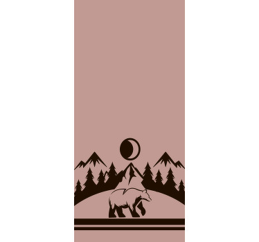 Store enrouleur animaux ours et montagnes - TenStickers