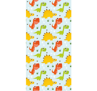 Liten dino mönster dinosaur rullgardin - Tenstickers