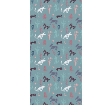 Rolo zavjese životinje motiv šumskih zvijeri - TenStickers