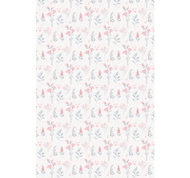 Rosa blomsterblomster rullegardin blomster - Tenstickers