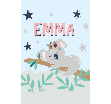 Baby koala with name blind children - TenStickers