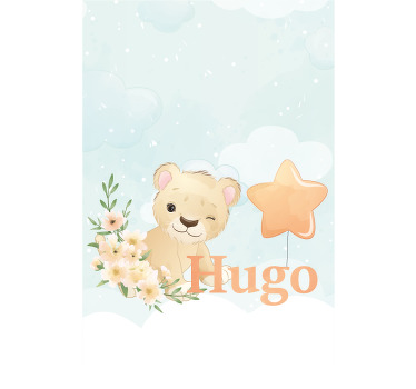 Store enrouleur chambre bébé lionceau personnalisé - TenStickers