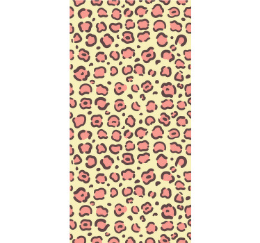 黄色和粉红色豹皮儿童卷簾 - TenStickers