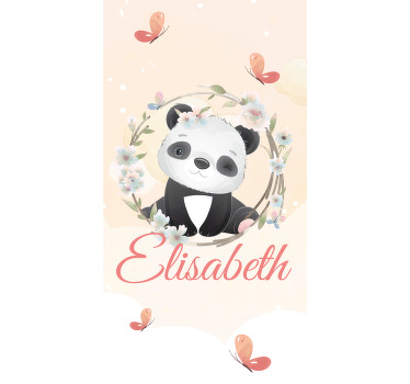 Baby panda with name blind children - TenStickers