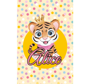 Estor enrollable infantil tigre bebé personalizado - TenVinilo