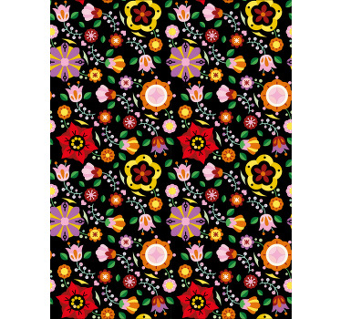 Store enrouleur motif fleur thème coloré et vivant - TenStickers