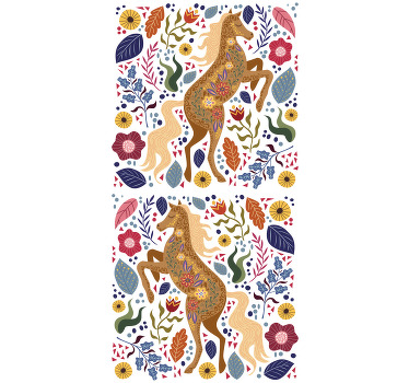 Store enrouleur animaux silhouette de cheval majestueuse - TenStickers