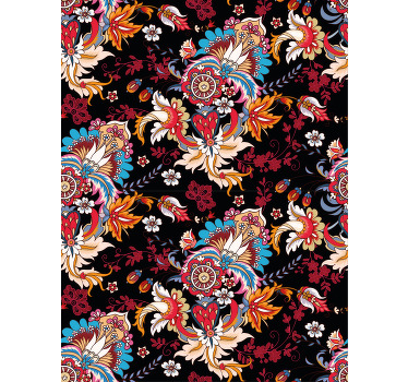 Levande blommotiv Rullgardin blommig - Tenstickers