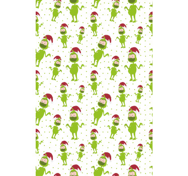 Estor salón Feliz navidad con cara de mascara - TenVinilo