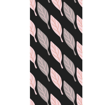 Ružičasto i sivo šumsko lišće i Rolo zavjese biljka - TenStickers