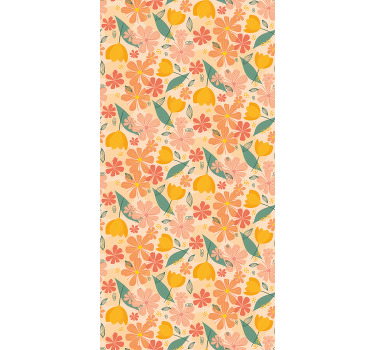 Estores enrollable flores motivo de diseño floral - TenVinilo