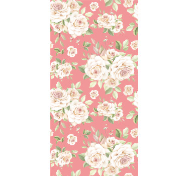 Rollo Fenster Esszimmer rosen blumenmuster - TenStickers