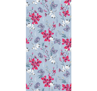 Roses and butterflies Flowers and plant blind - TenStickers