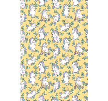 Baby unicorns playing children room roller blind - TenStickers