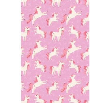 Rollo Fenster Kinderzimmer rosa einhorn fantasie - TenStickers