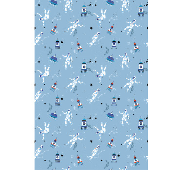 Cortina roller geek astronautas y cohetes - TenVinilo